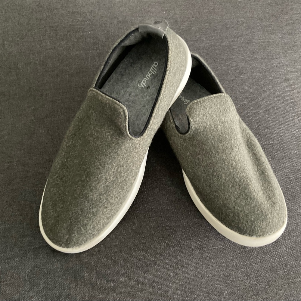 All birds women’s Gray Wool Loungers loafers size 8